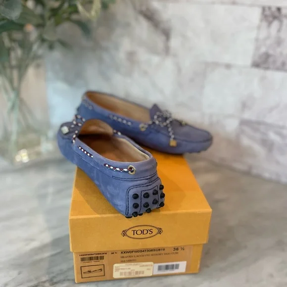 🌿authentic Tods 595 lacerto loafers 6.5 w box - Picture 4 of 9